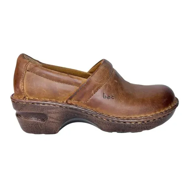 CLOGS Peggy Brown Vegan Leather B.O.C. Boho Women Size 6.5 Festival Earthy - Picture 7 of 8